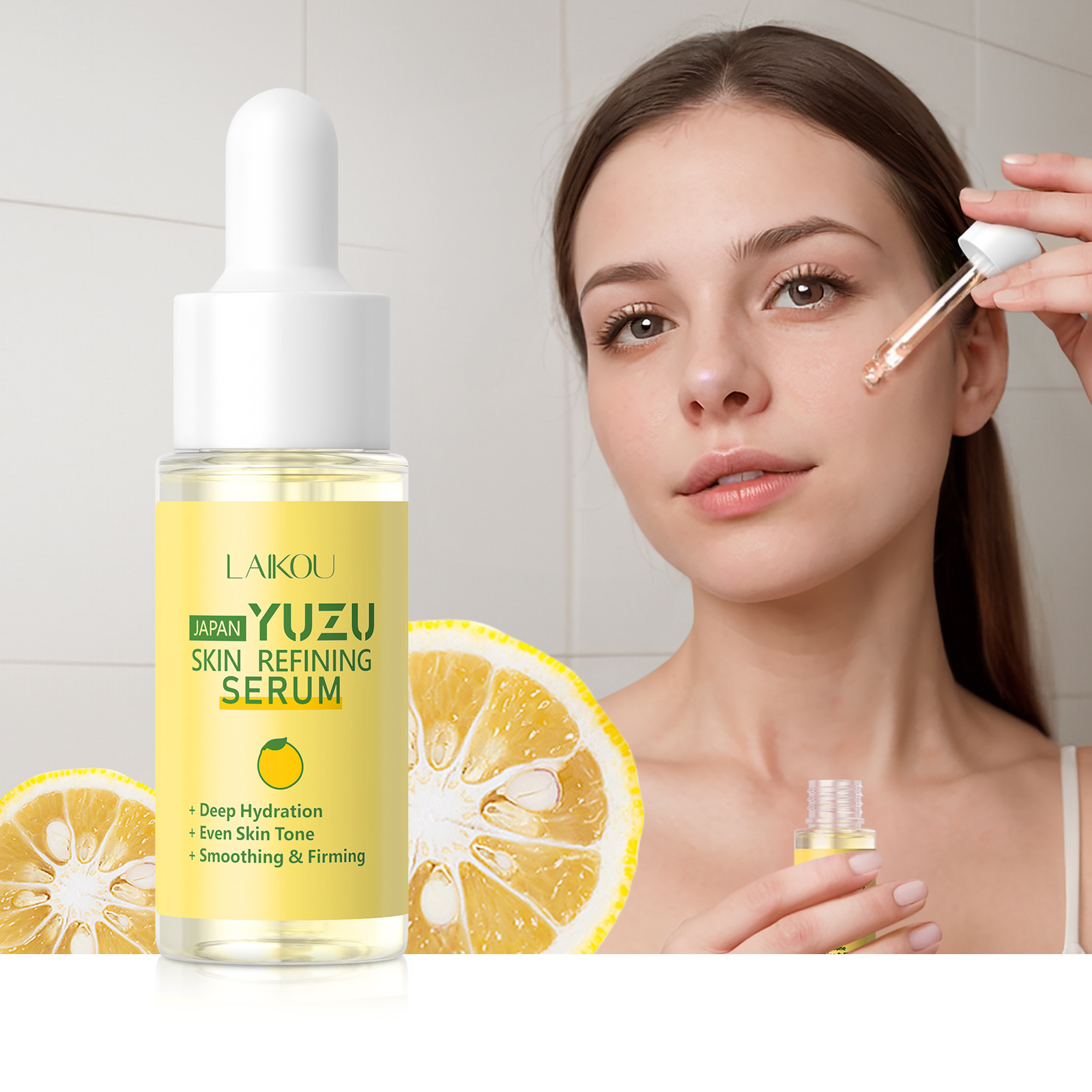 Niacinamide Brightening Serum - LAIKOU เอสเซนส์เกรปฟรุต ยูซึ เอสเซนส์บำรุงผิวหน้า ให้ความสดชื่น ชุ่มชื้น