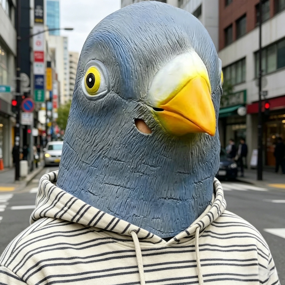 Skincare Pigeon - หน้ากากนกพิราบ ชุดแฟนซี ชุดฮาโลวีน หน้ากากนกน่ารัก ตลกขบขัน