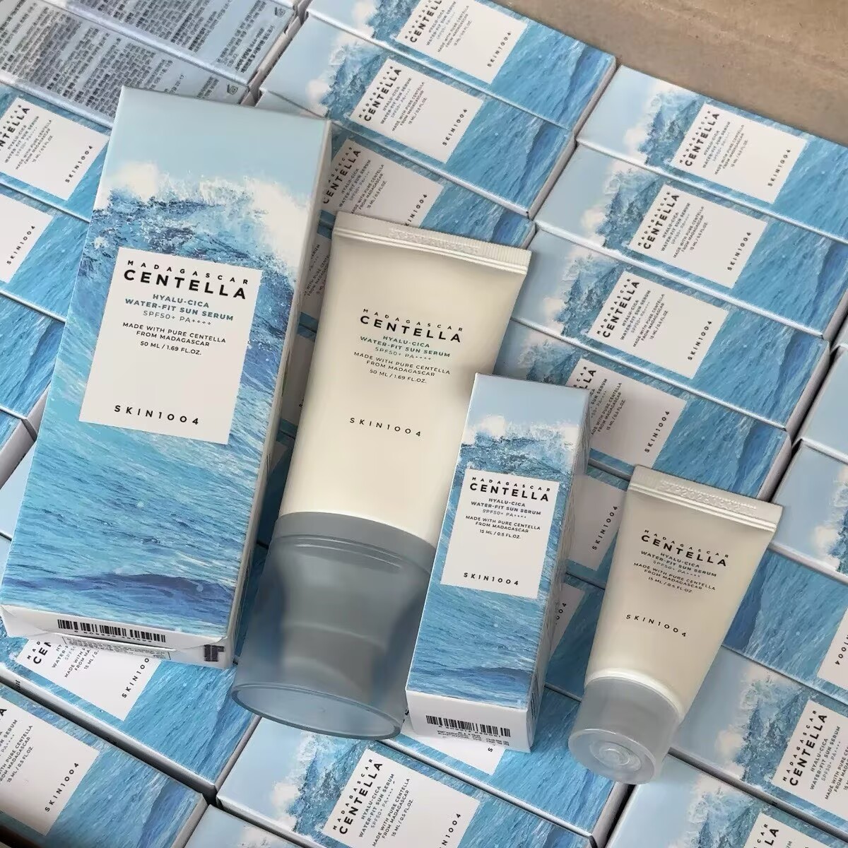 Skincare Centella - เซรั่มกันแดดสูตรน้ำ Hyalu Cica Centella SPF50 PA+++