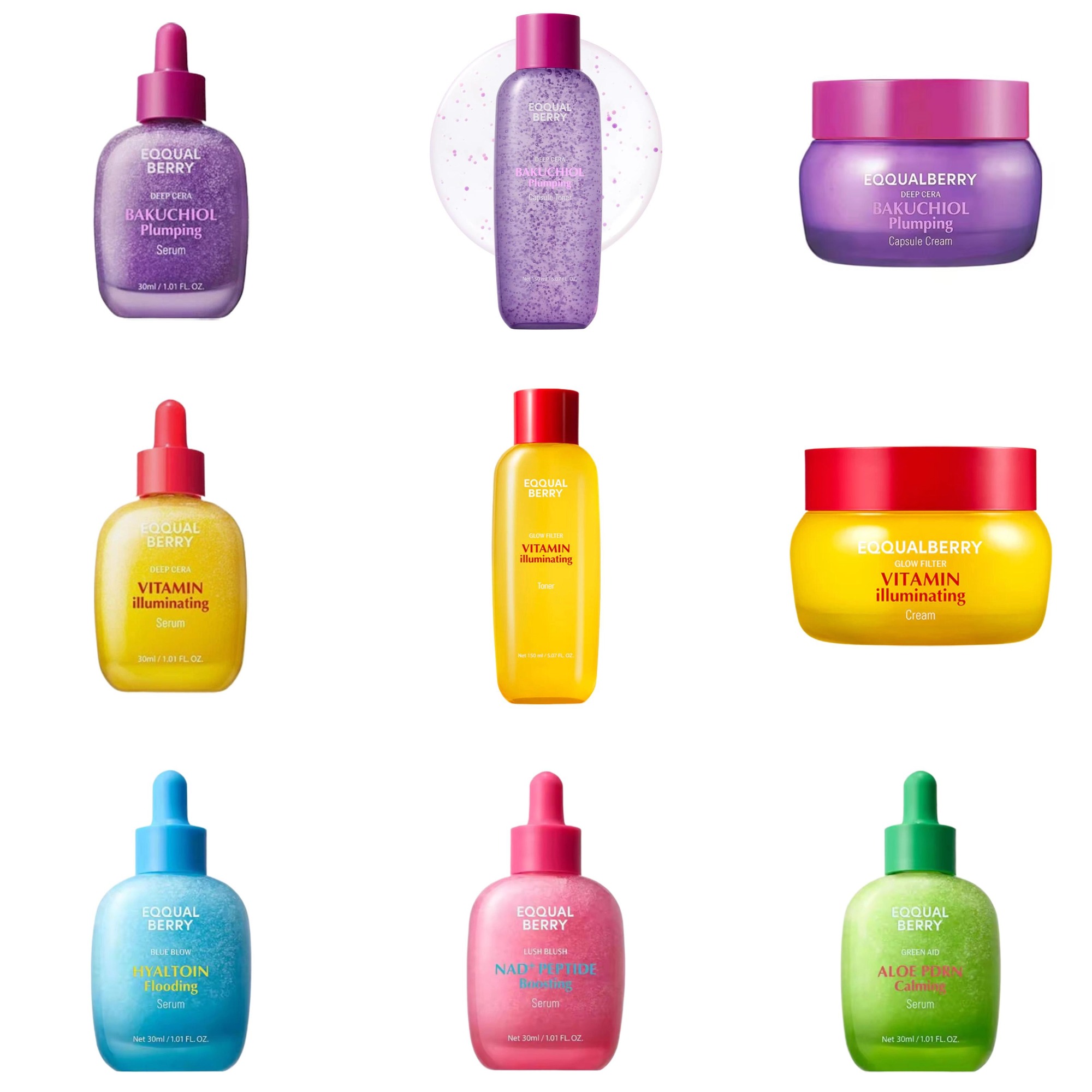Retinol Vitamin A Cream - เซรั่มบำรุงผิวหน้า EQQUALBERRY BAKUCHIOL Plumping Serum 5,000