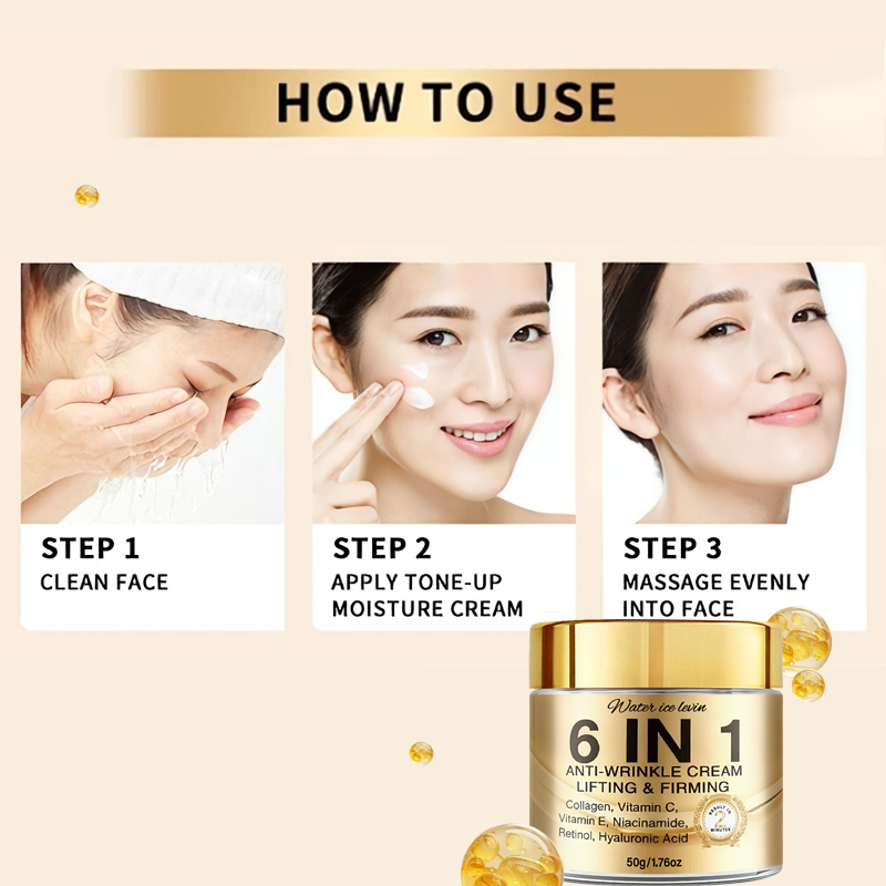 ครีมลดริ้วรอย 6-in-1 ยกกระชับ  - Retinol Vitamin A Cream บทวิจารณ์และราคา