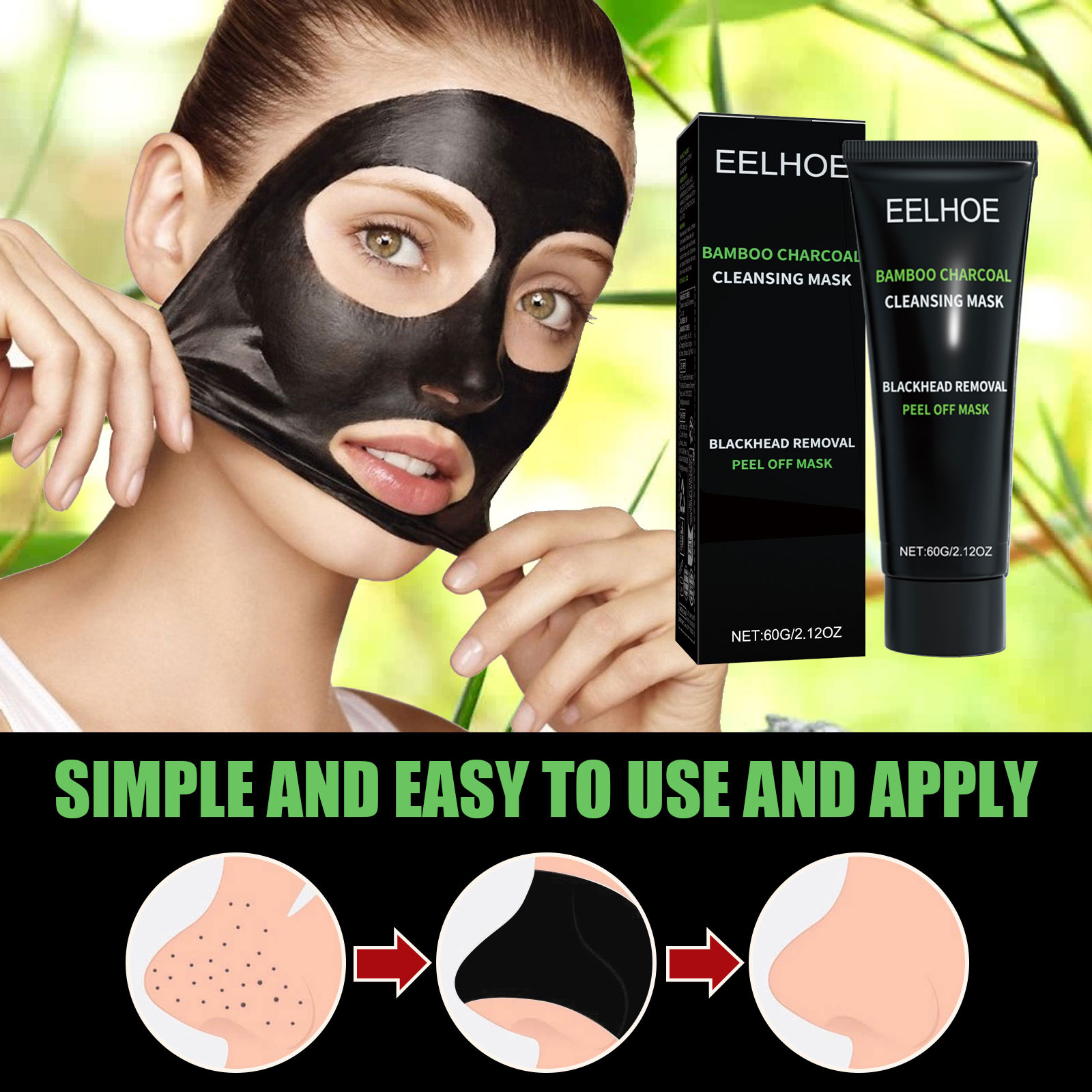 ถ่านไม้ไผ่ Tear-off Mask Black - Mud Mask Kaolin บทวิจารณ์และราคา