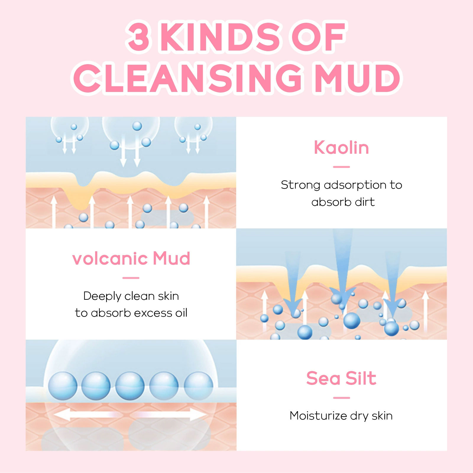 10pcsLAIKOU SAKURA Mud Mask BA - Mud Mask Kaolin บทวิจารณ์และราคา
