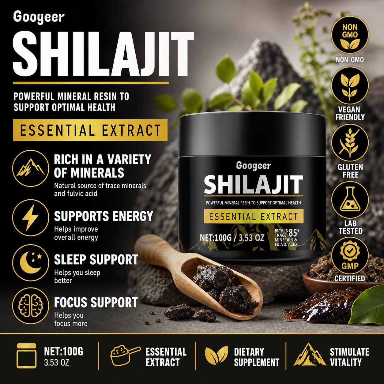 ผงสกัดกูเกอร์ ชิลาจิต กรดฟุลวิ - Licorice Root Extract บทวิจารณ์และราคา